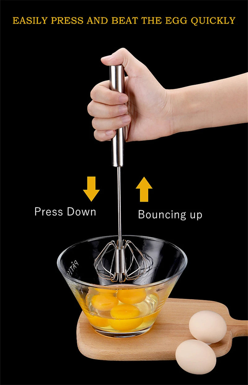 Stainless Steel Semi-Automatic Whisk