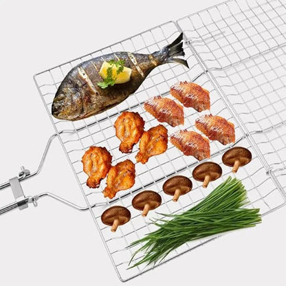 Portable Foldable Stainless Steel BBQ Basket